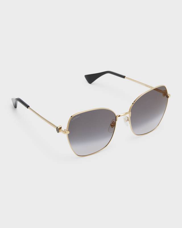 Logo Metal Butterfly Sunglasses